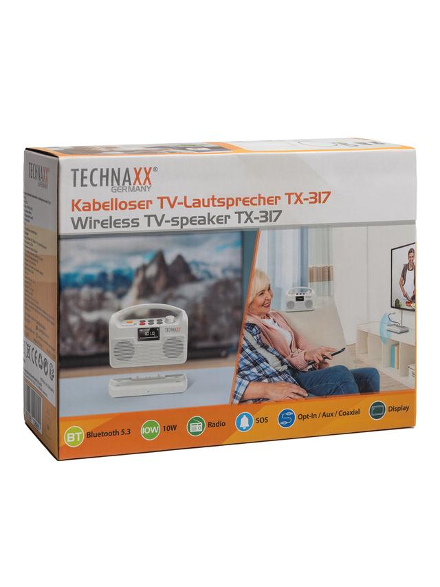 Technaxx Kabelloser TV-Lautsprecher mit Basisstation TX-317