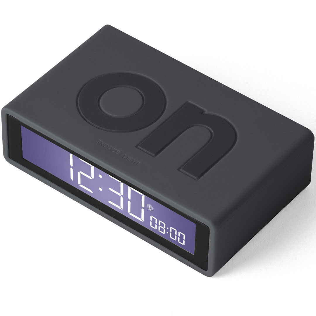 Lexon flip classic digitale wekker - dark grey