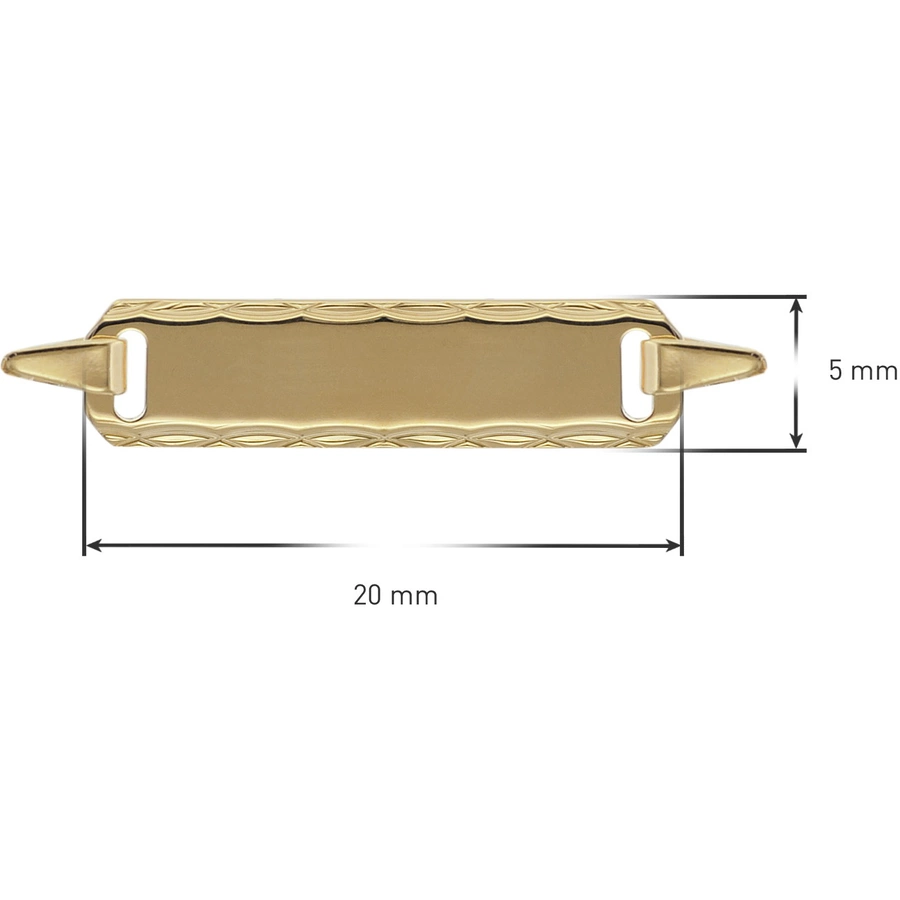 trendor Gravur-Armband für Kinder 333 Gold Armband mit Namen 14 cm gold