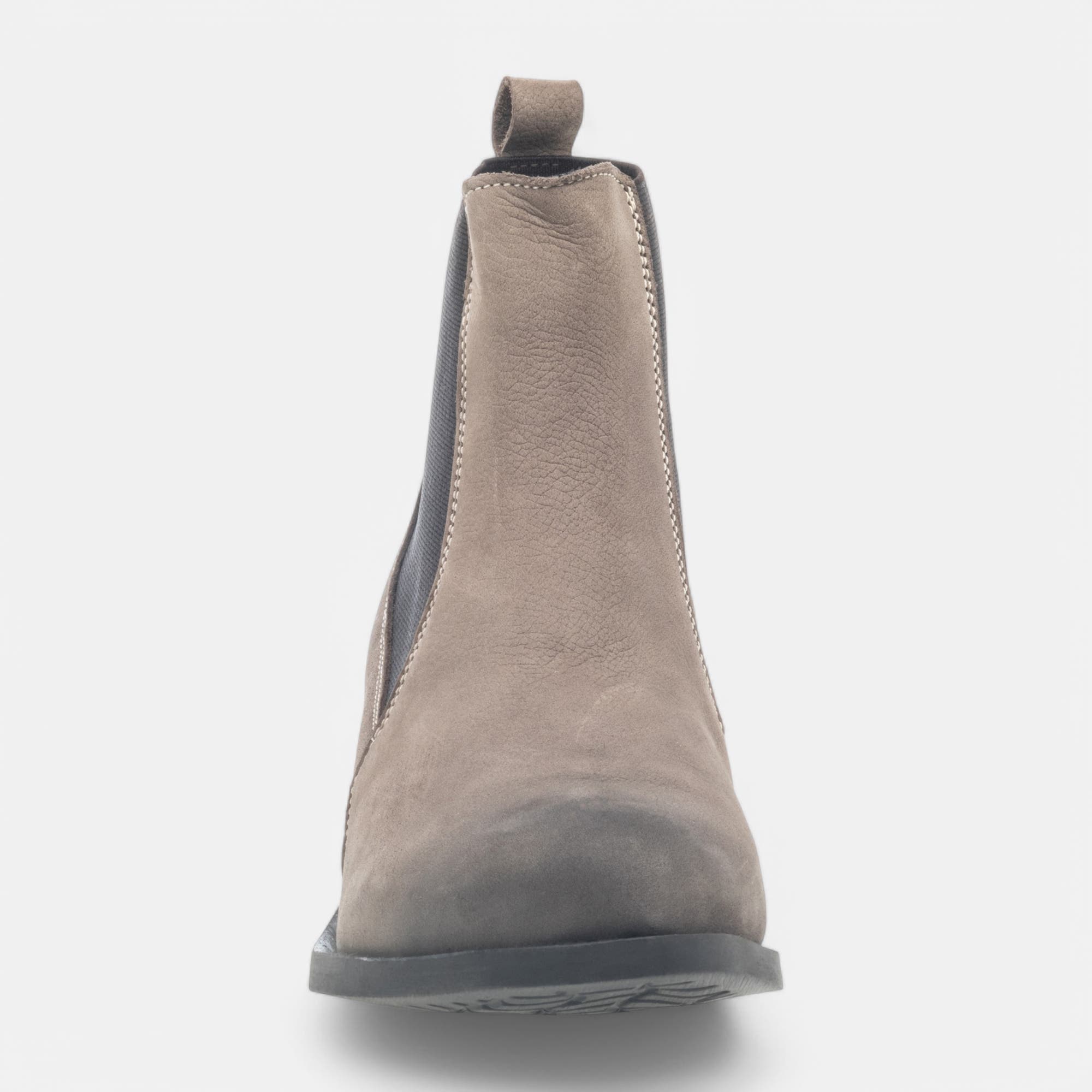 Boots chelsea Femme en cuir taupe