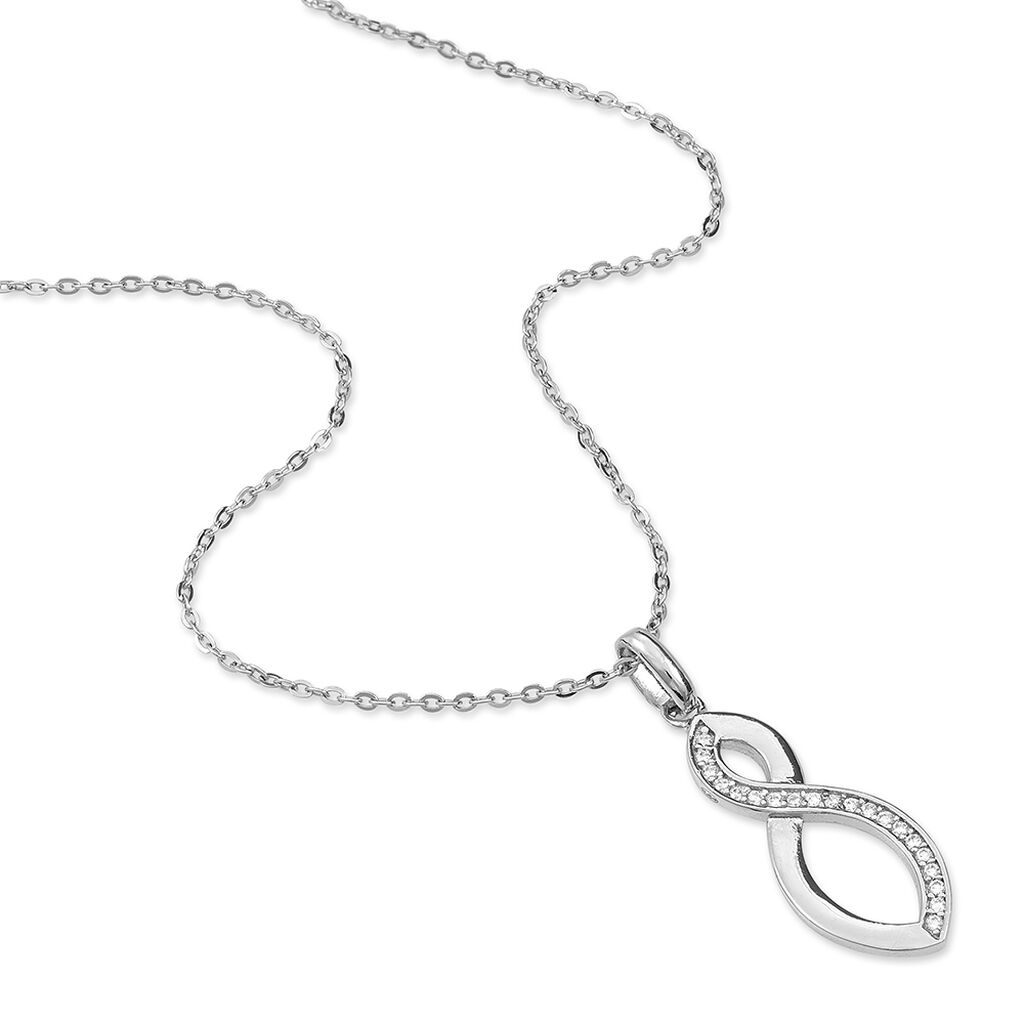 Collier Odile Argent Blanc Oxyde De Zirconium