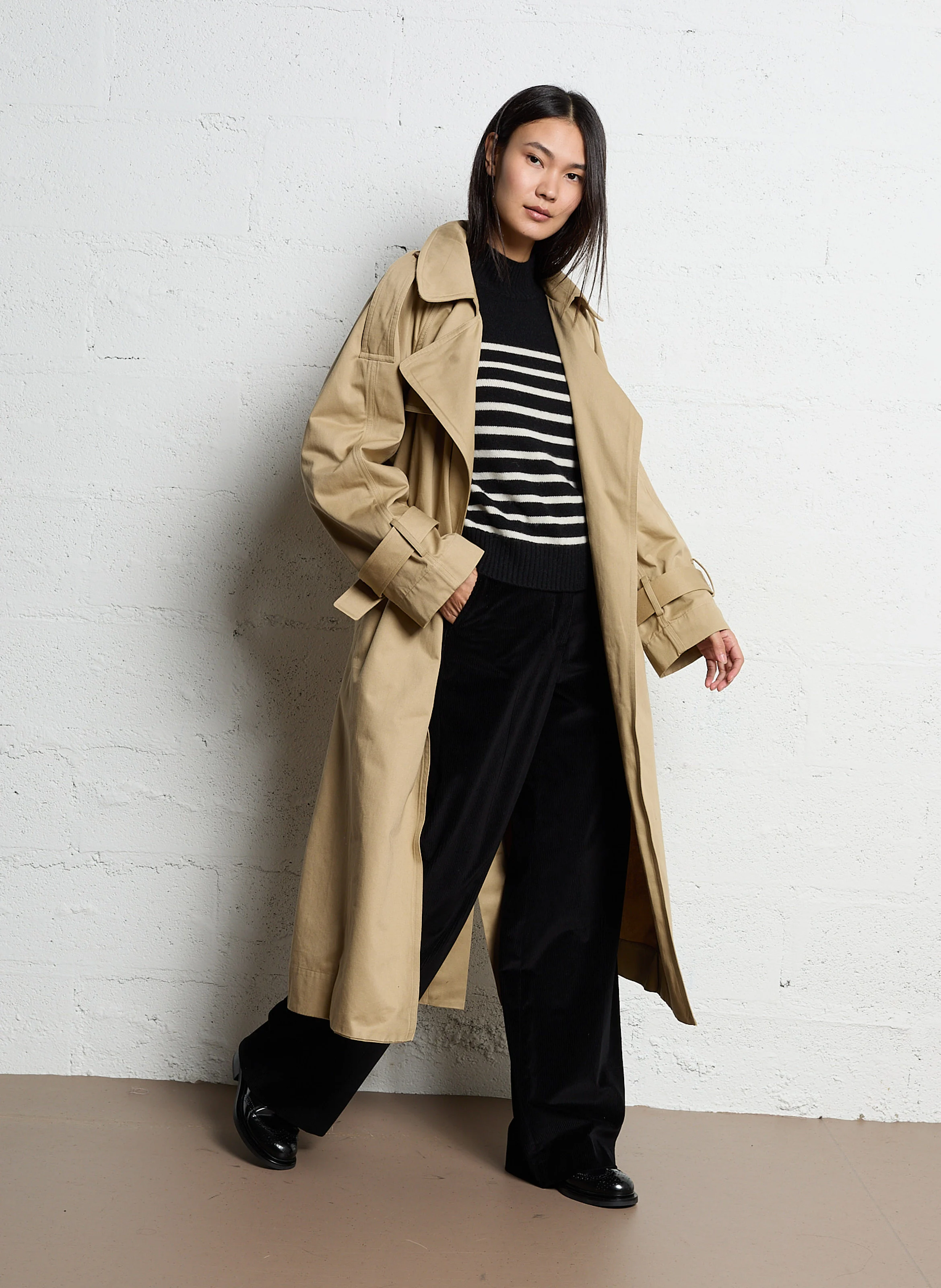 CARRIAGE - Trench long en coton | Beige