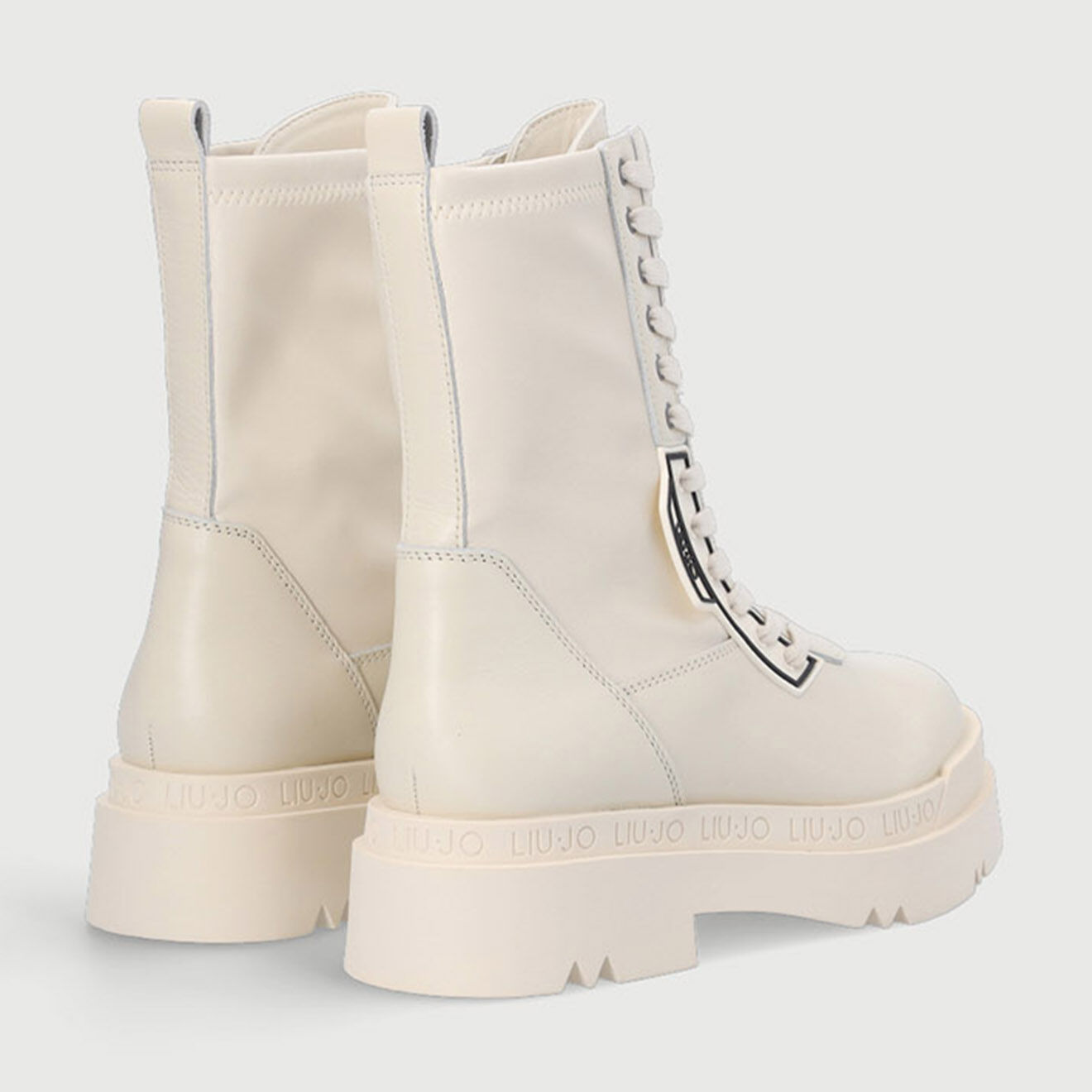 Liu-Jo Boots en Cuir Ivory écrues