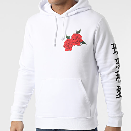 Sweat Capuche Orient Pocket Blanc