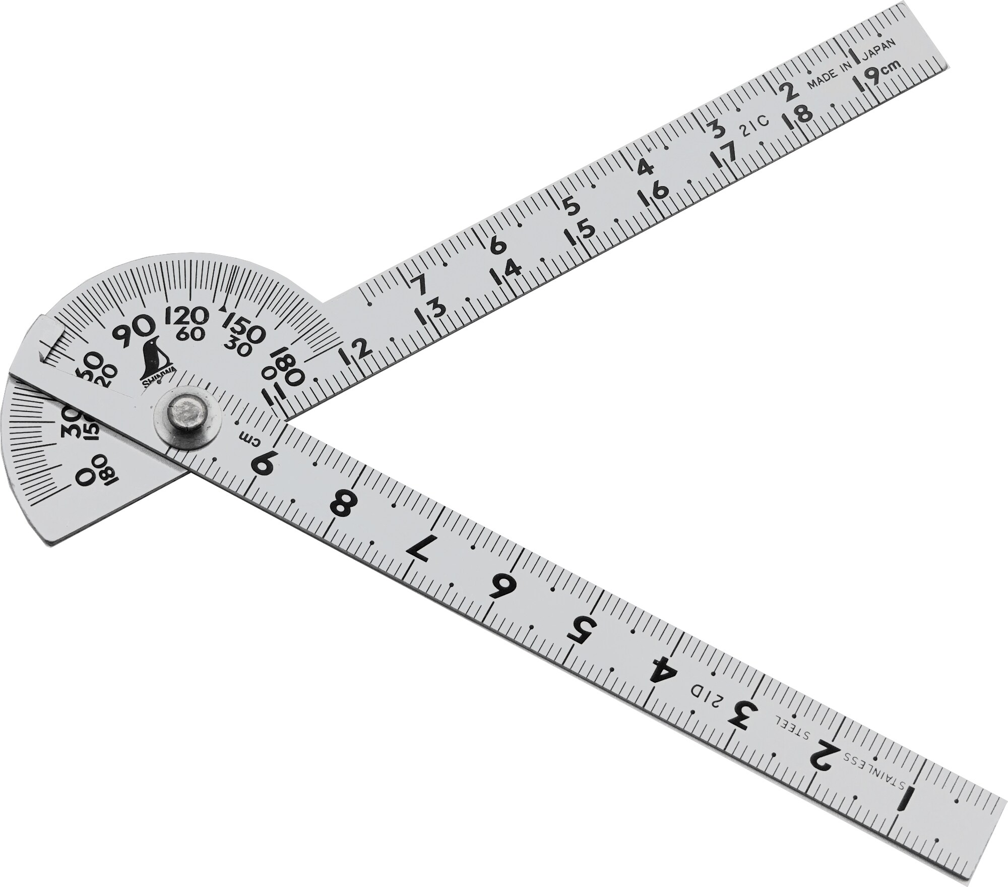 FAMEX 12555 Gradmesser No.40, Winkelmesser 90°, 10cm - Shinwa 62995