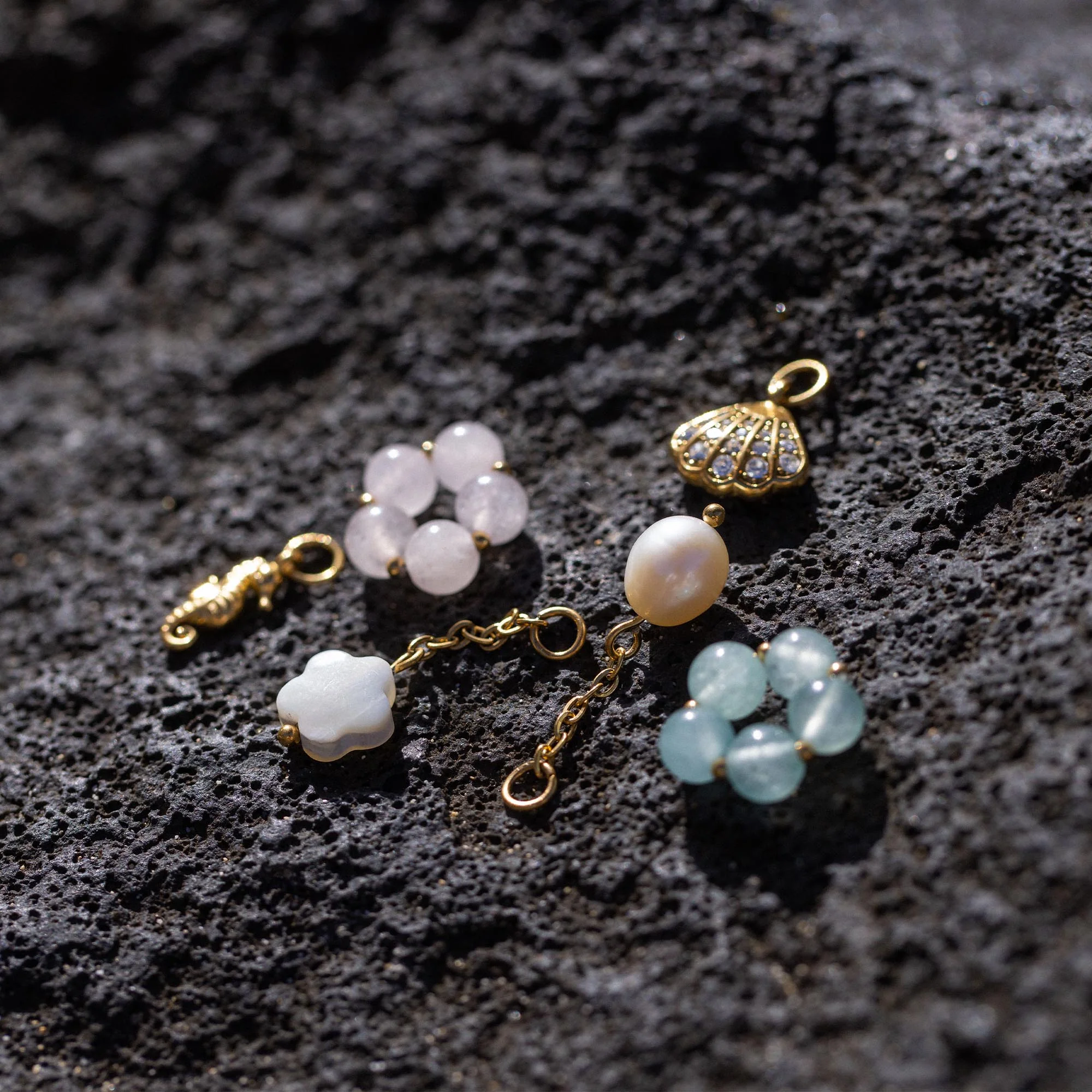 Jade Flower Charm