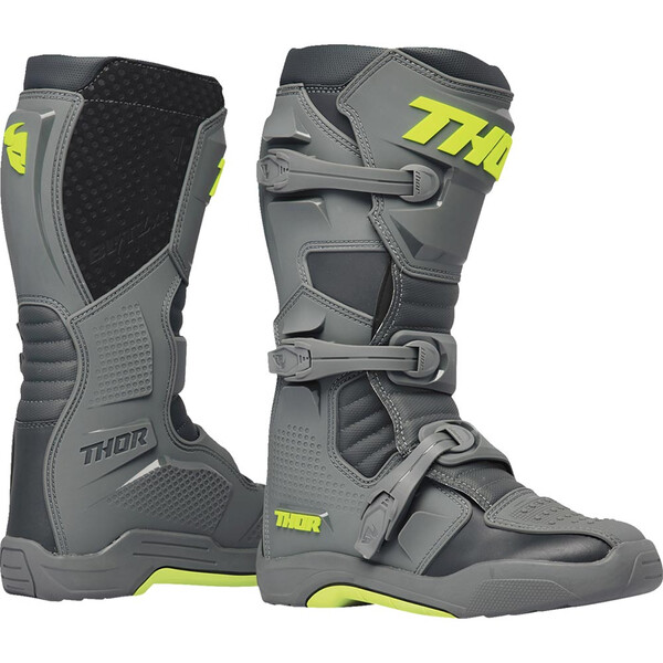 Thor Motocross - Bottes enfant Youth Blitz XR Gris / Jaune fluo