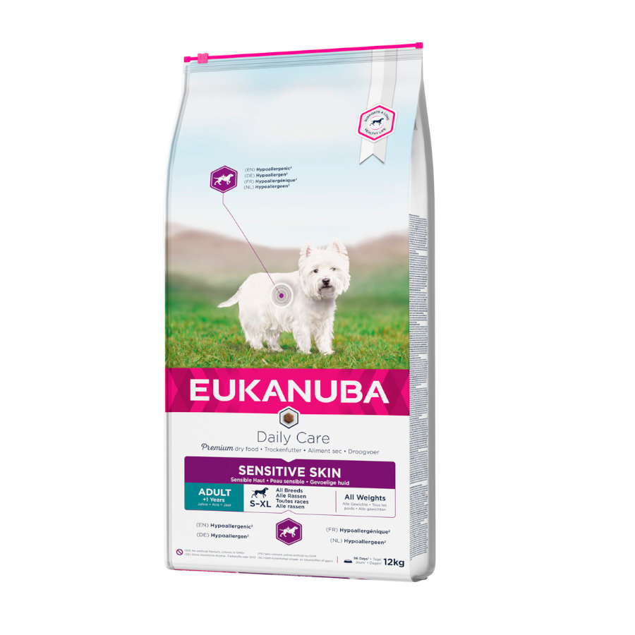 Ração Eukanuba Adult Daily Care para cães com pele sensível