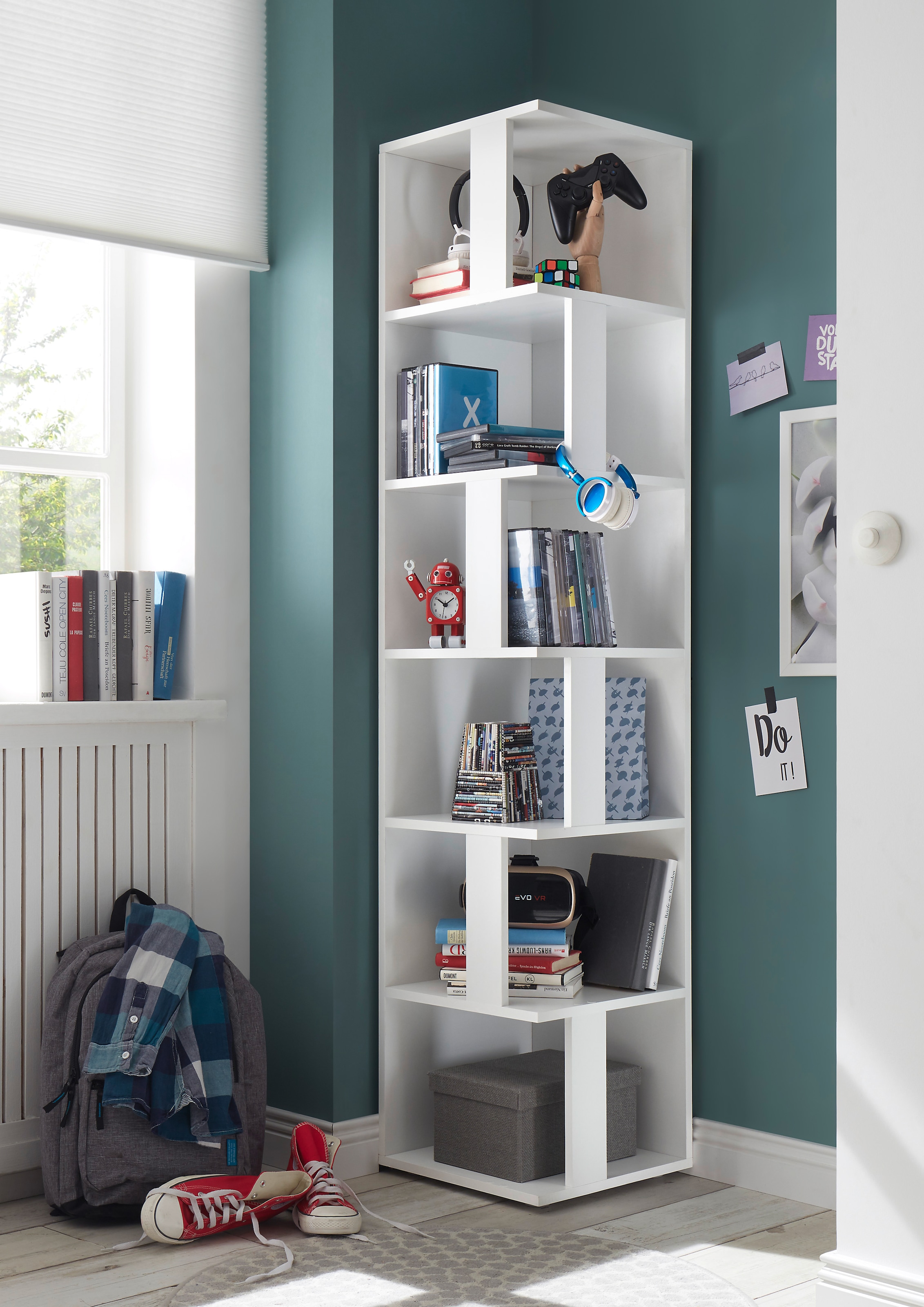 BEGA OFFICE Eckregal »Corner Shelf« mit 6 offenen Fächer, 37,5x37,5x186 cm