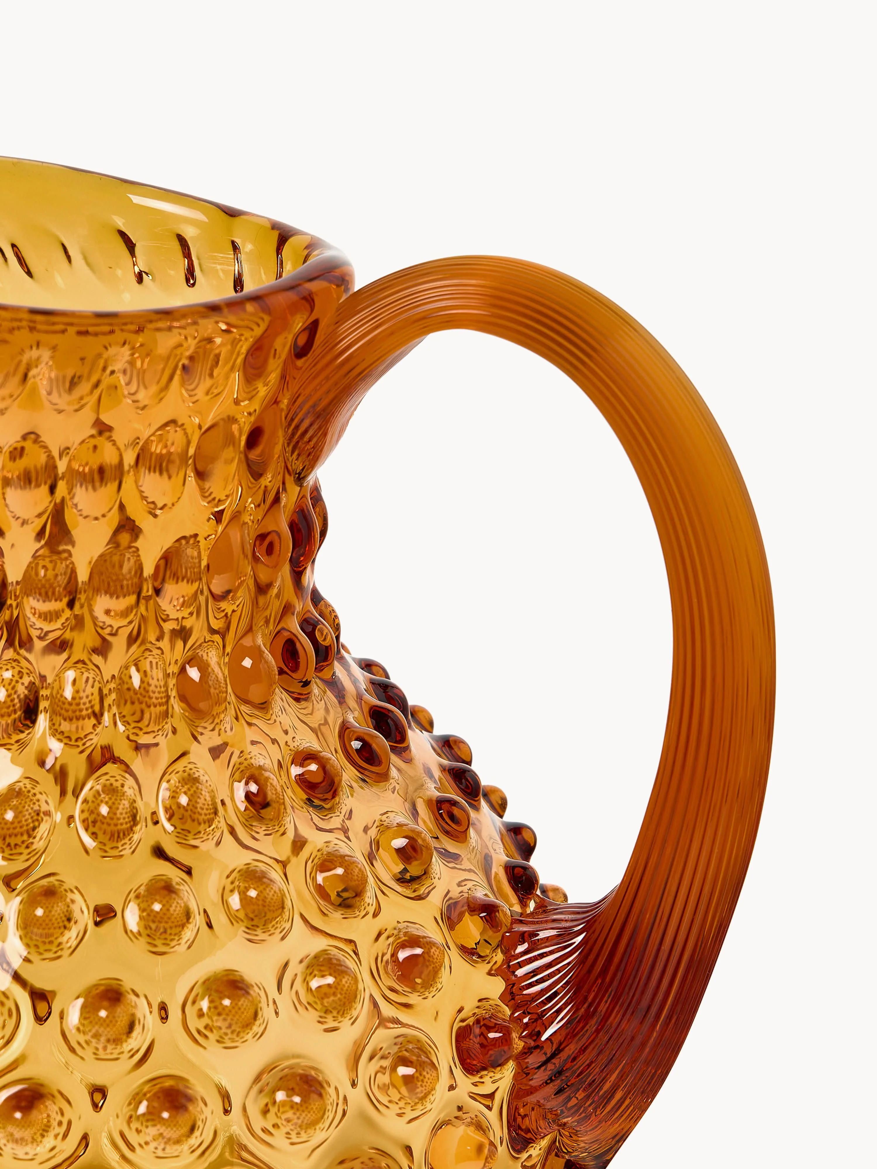 Mondgeblazen karaf Hobnail, 2 L