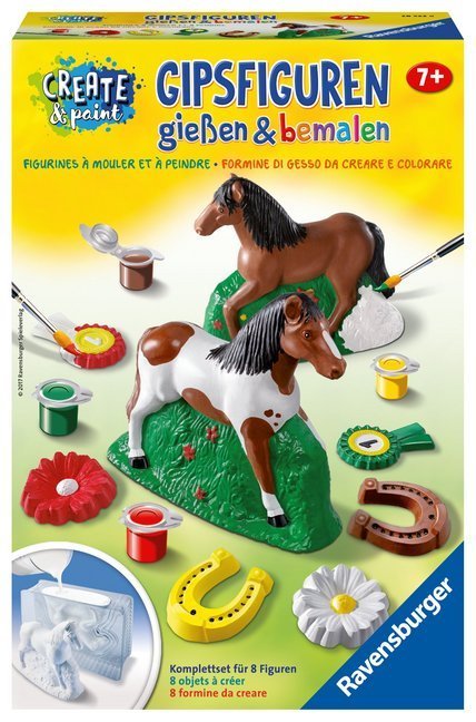 Gipsfiguren CREATE & PAINT – PFERD 8-teilig