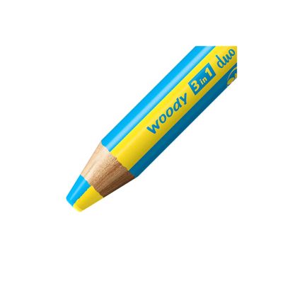 STABILO woody 3 in 1 duo - pack de 5 crayons de couleur - couleurs assorties