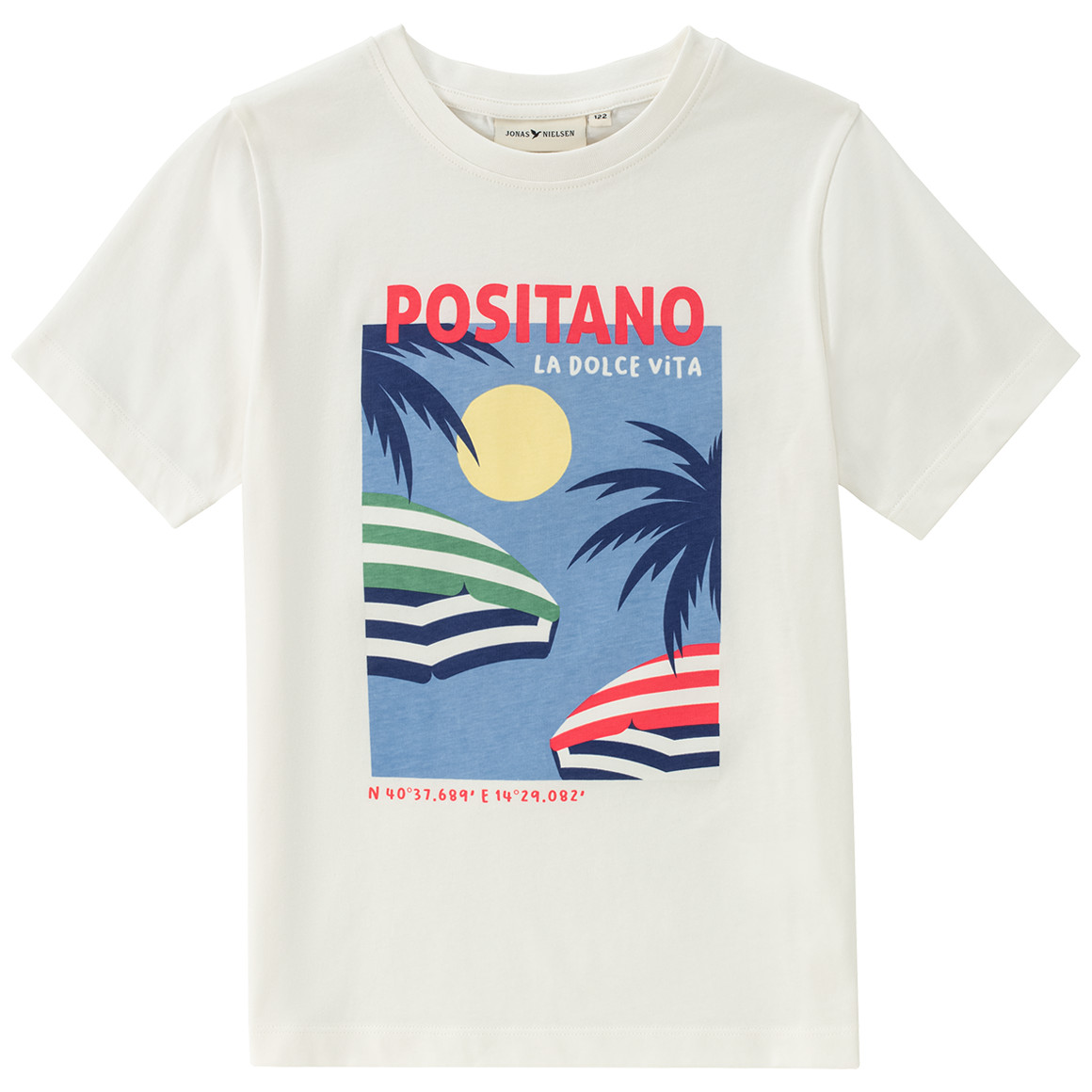 Jonas Nielsen Jungen T-Shirt mit großem Print weiss