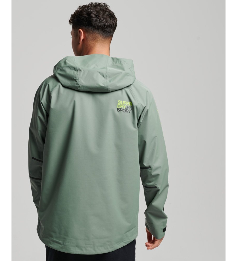 Jaqueta impermeável verde Superdry