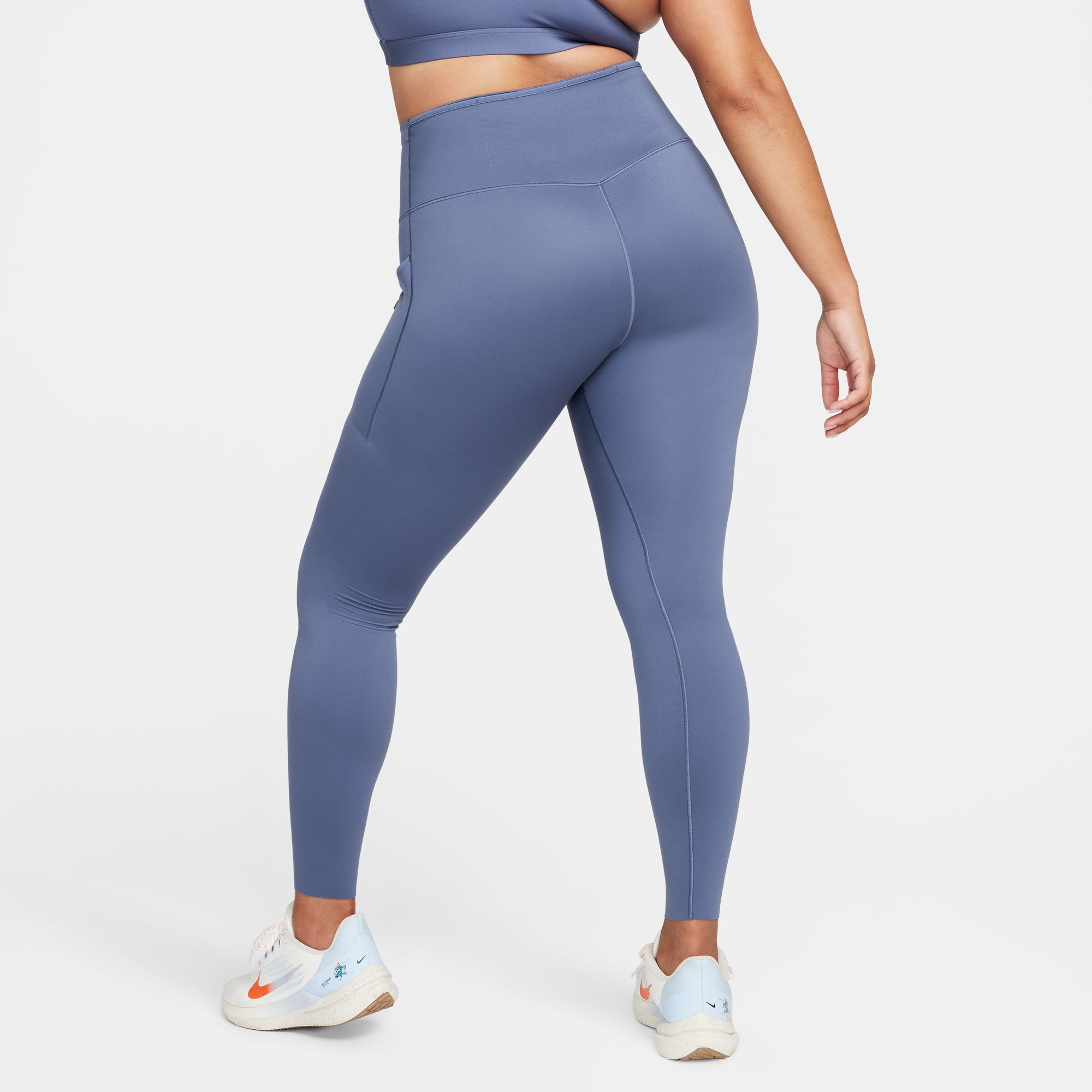 Go High Waist Tights Dame 491/Diffused Blue/Black