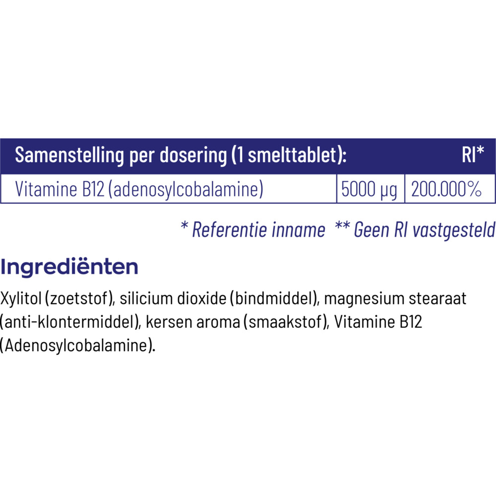 2x Vitakruid B12 Adenosyl 5000 Mcg 60 tabletten