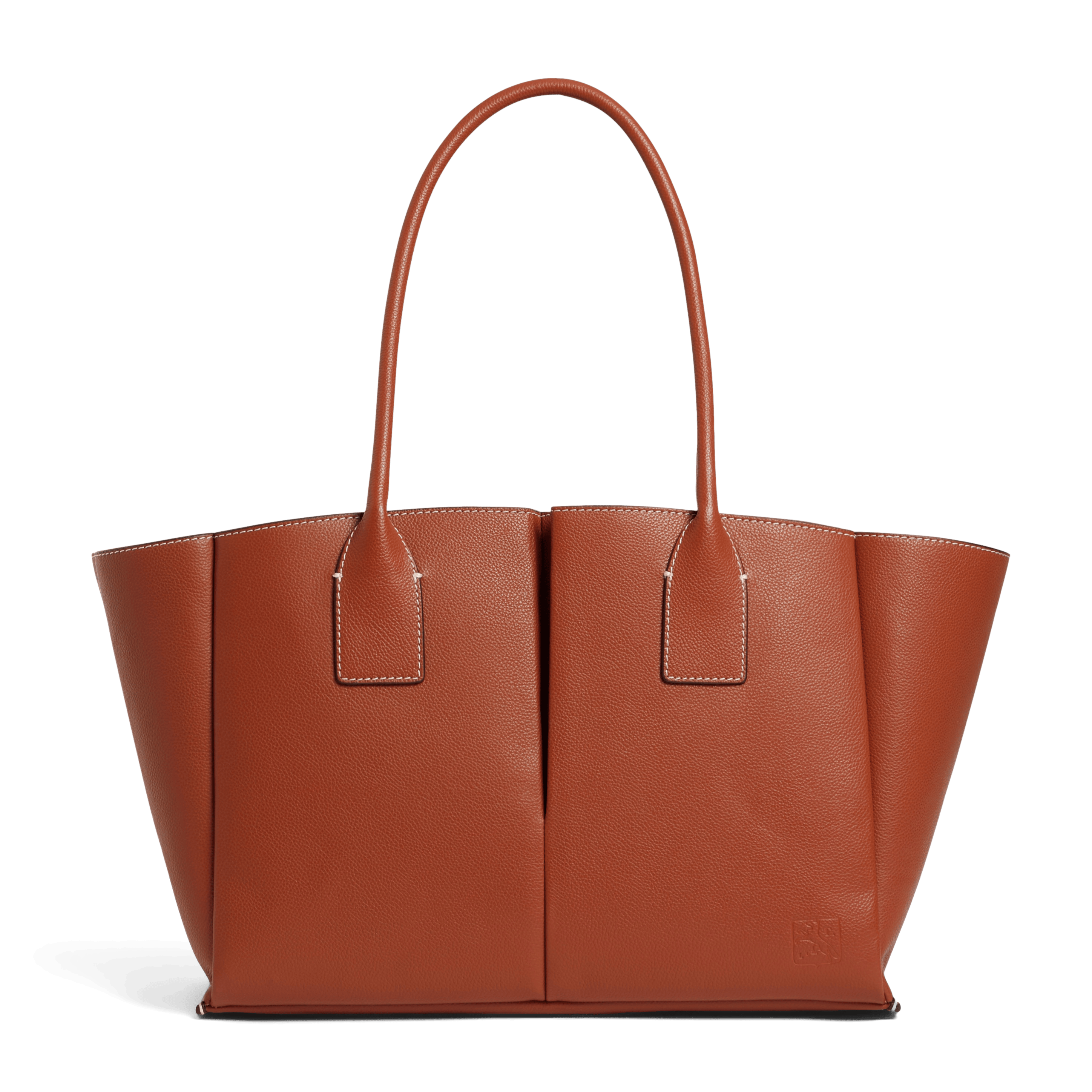 ELENA - Grand cabas en cuir de vachette | Marron