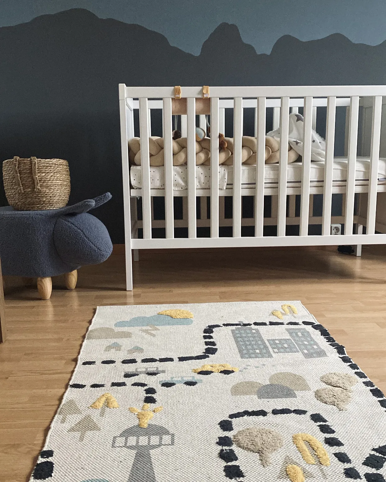 Kindervloerkleed SAZAK Meerkleurig 80 x 150 cm Katoen