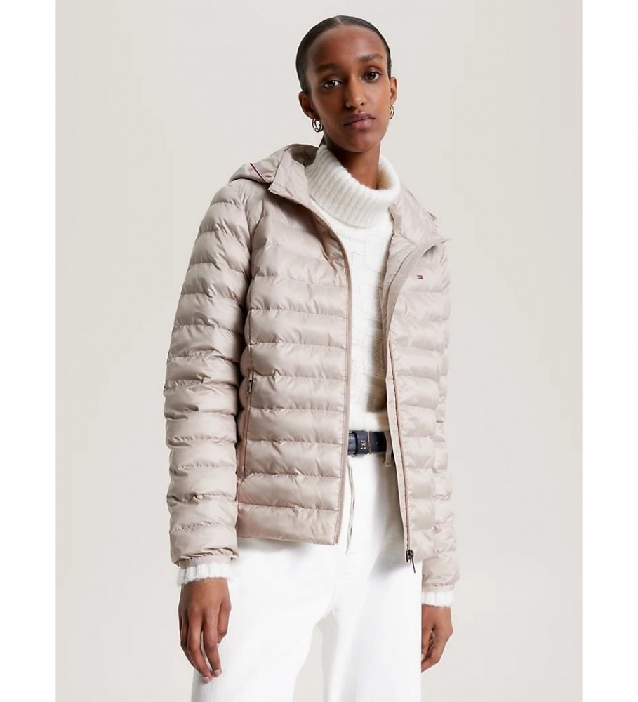 Jaqueta Tommy Hilfiger Recycled Matelassada Bege