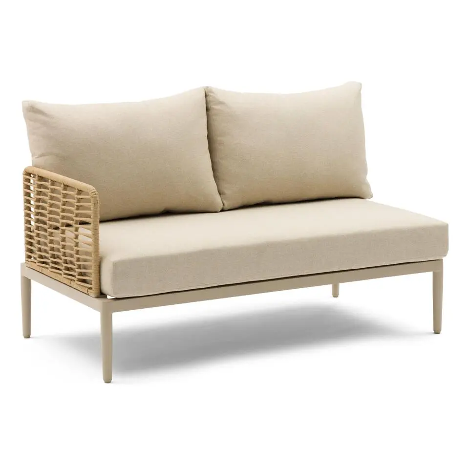 Hoek loungeset 5 personen Wicker Taupe Coco Ibiza