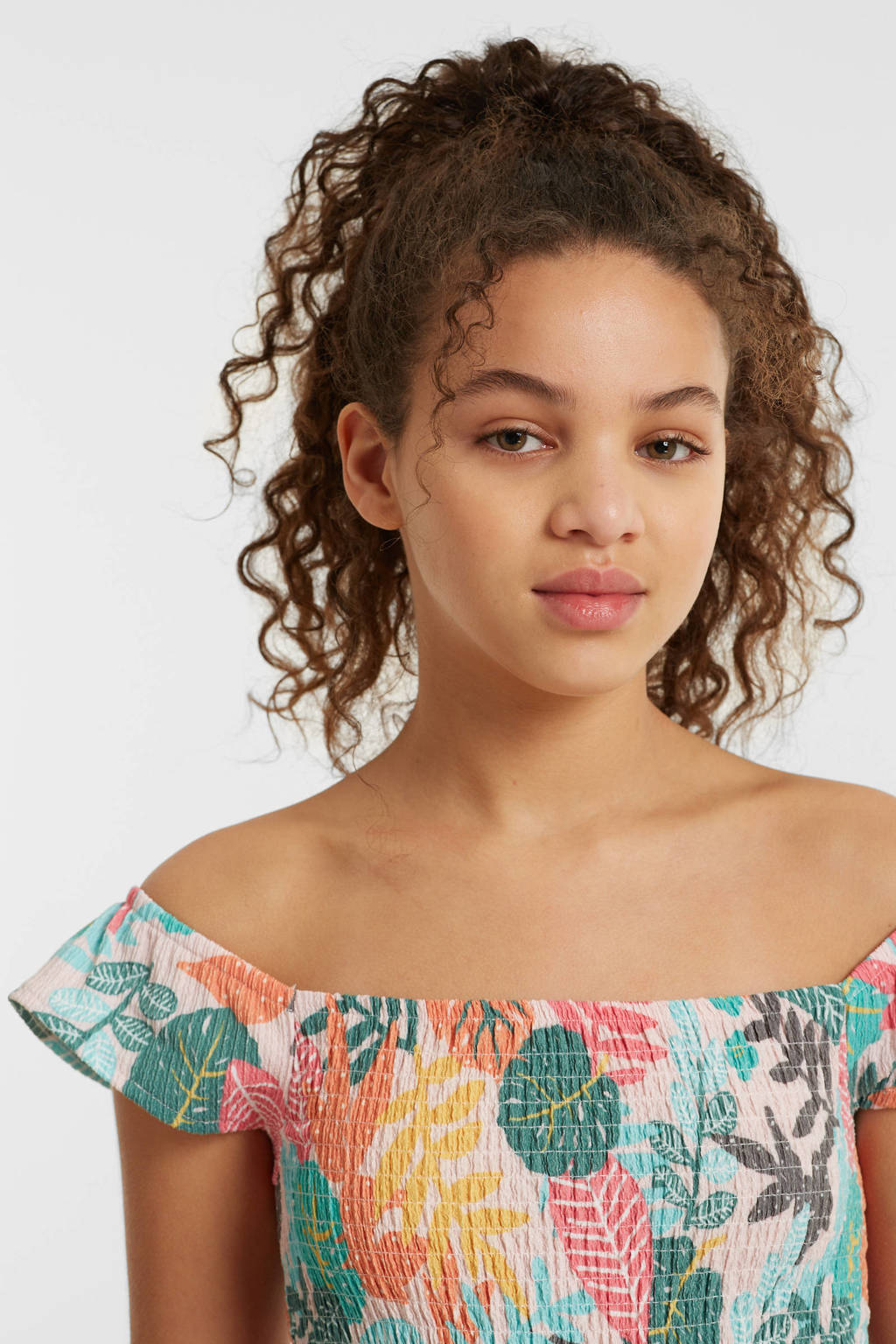 anytime crinkle jurk met all over print multi