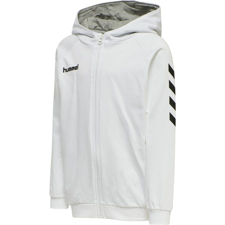Sweat à capuche zippé enfant à la mode avec chevrons sportifs sur les épaules