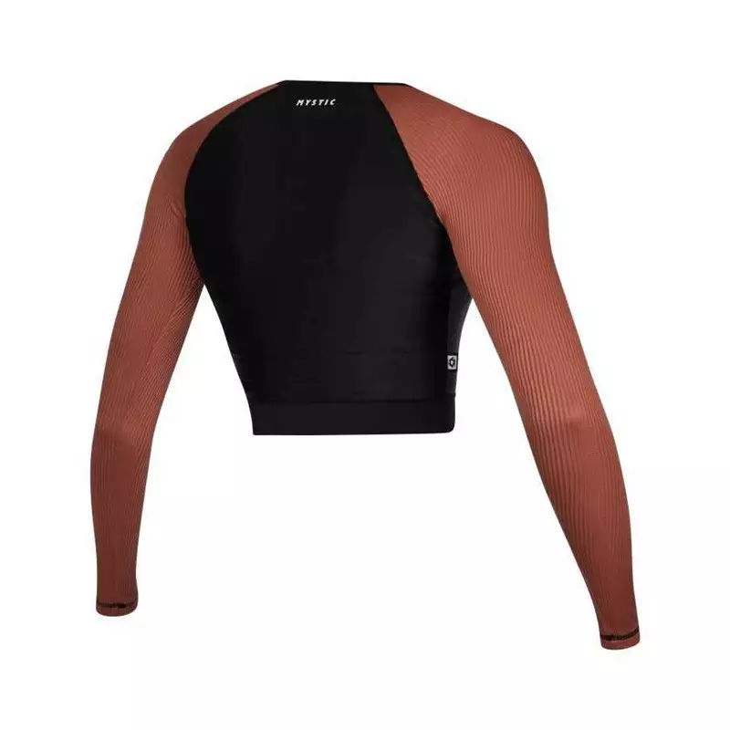 Lycra femme MYSTIC Diva LS Crop Tee Rusty Red