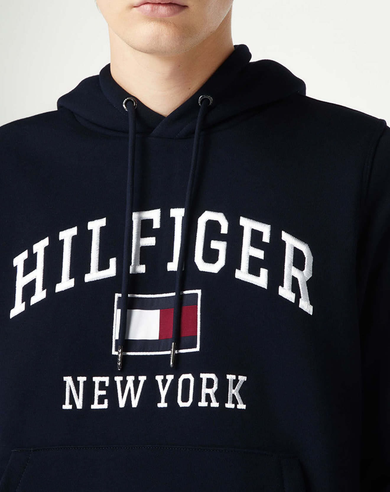 Tommy Hilfiger Sweat à capuche Modern Varsity bleu marine