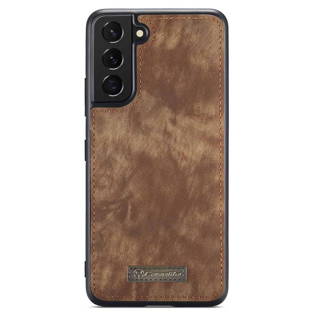 Samsung Galaxy S22 5G 2in1 Leder Tasche   Magnet Hardcase Karten Etui - Dunkelbraun