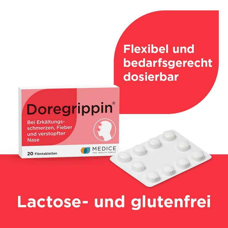 Doregrippin bei Erkältungssymptomen, 20 St