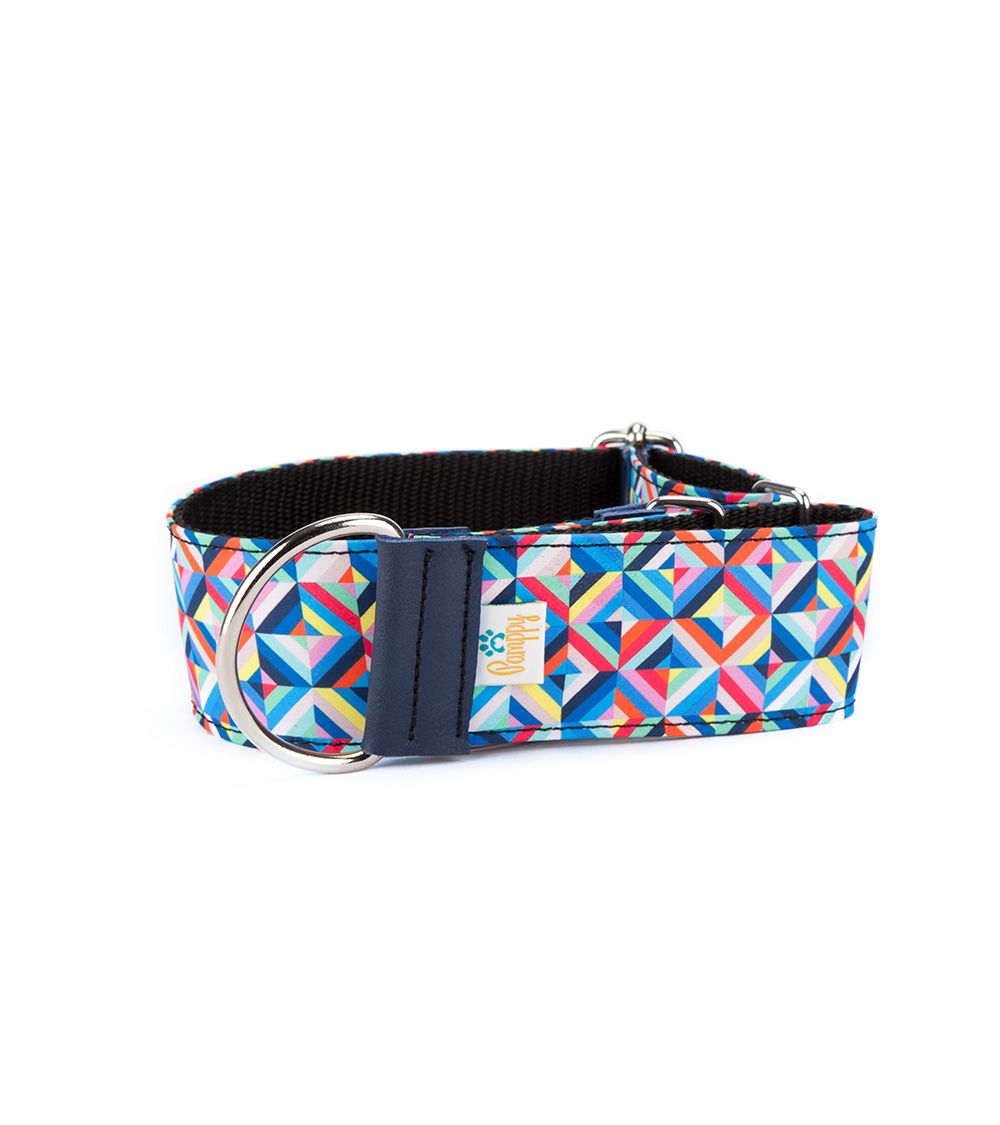 Coleira ajustável multicolorida psicodélica Pamppy Galgo Speedy para cães