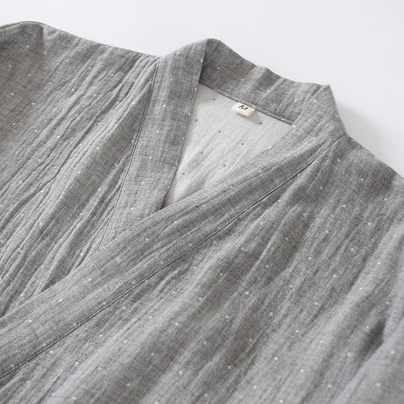 Finlies - Gestippelde Kimono Pyjama Robe
