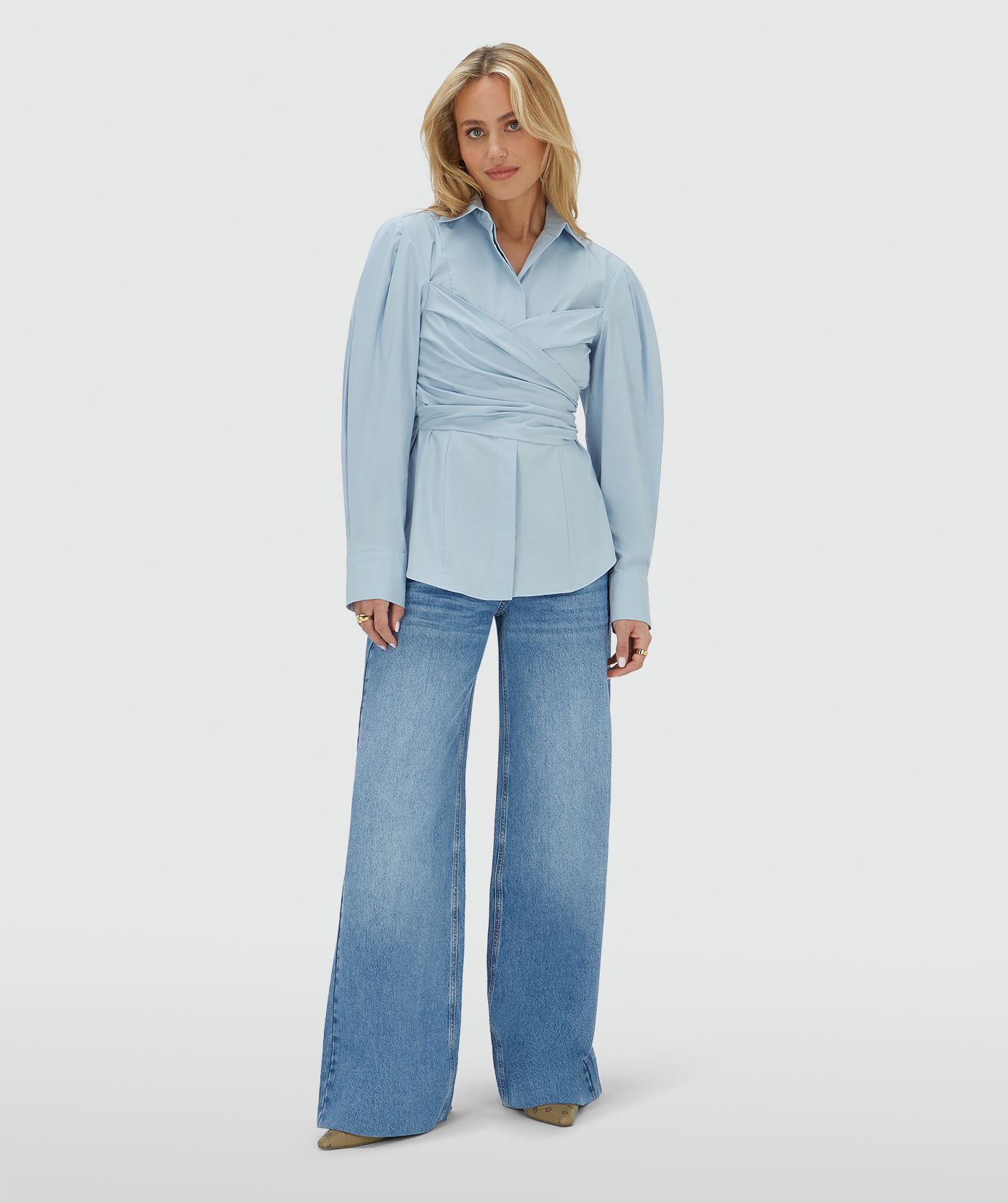 JV-LUANN fitted blouse - fresh blue
