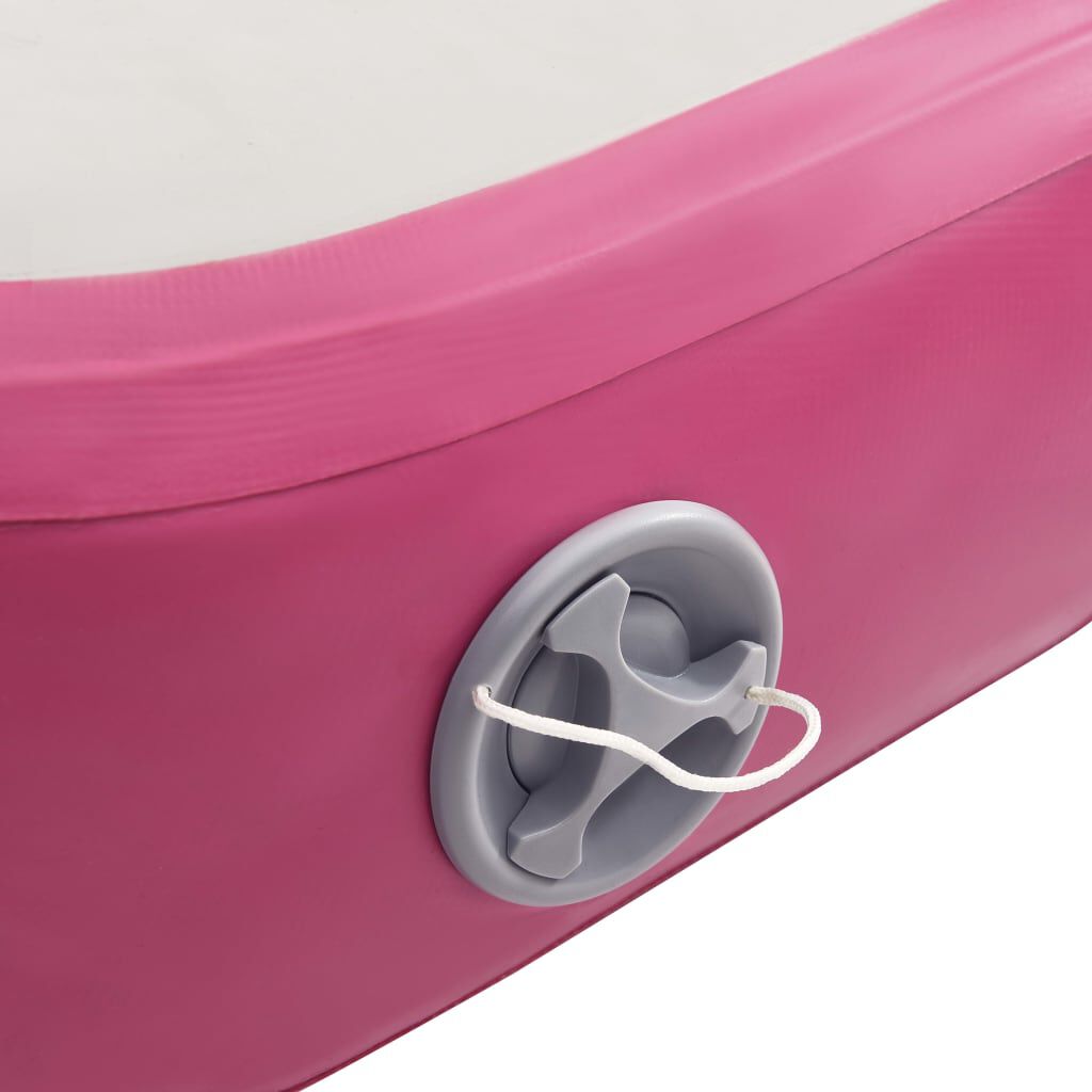 vidaXL Gymnastiekmat met pomp, 60x100x10 cm, PVC, roze