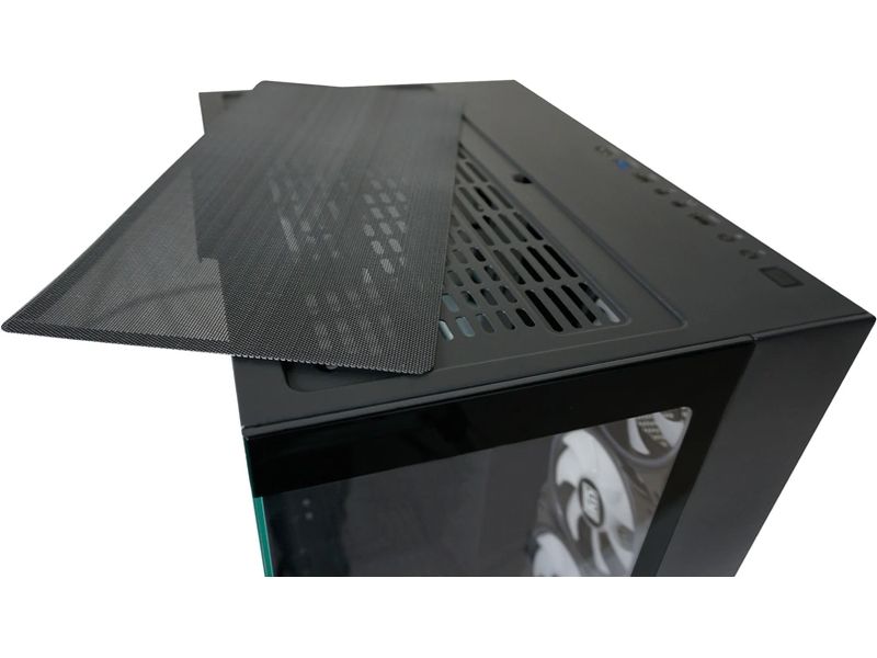LC-Power PC-Gehäuse Gaming 809B Dark Storm_X Midi-Tower-Gaming-Gehäuse mit Seitenfenster