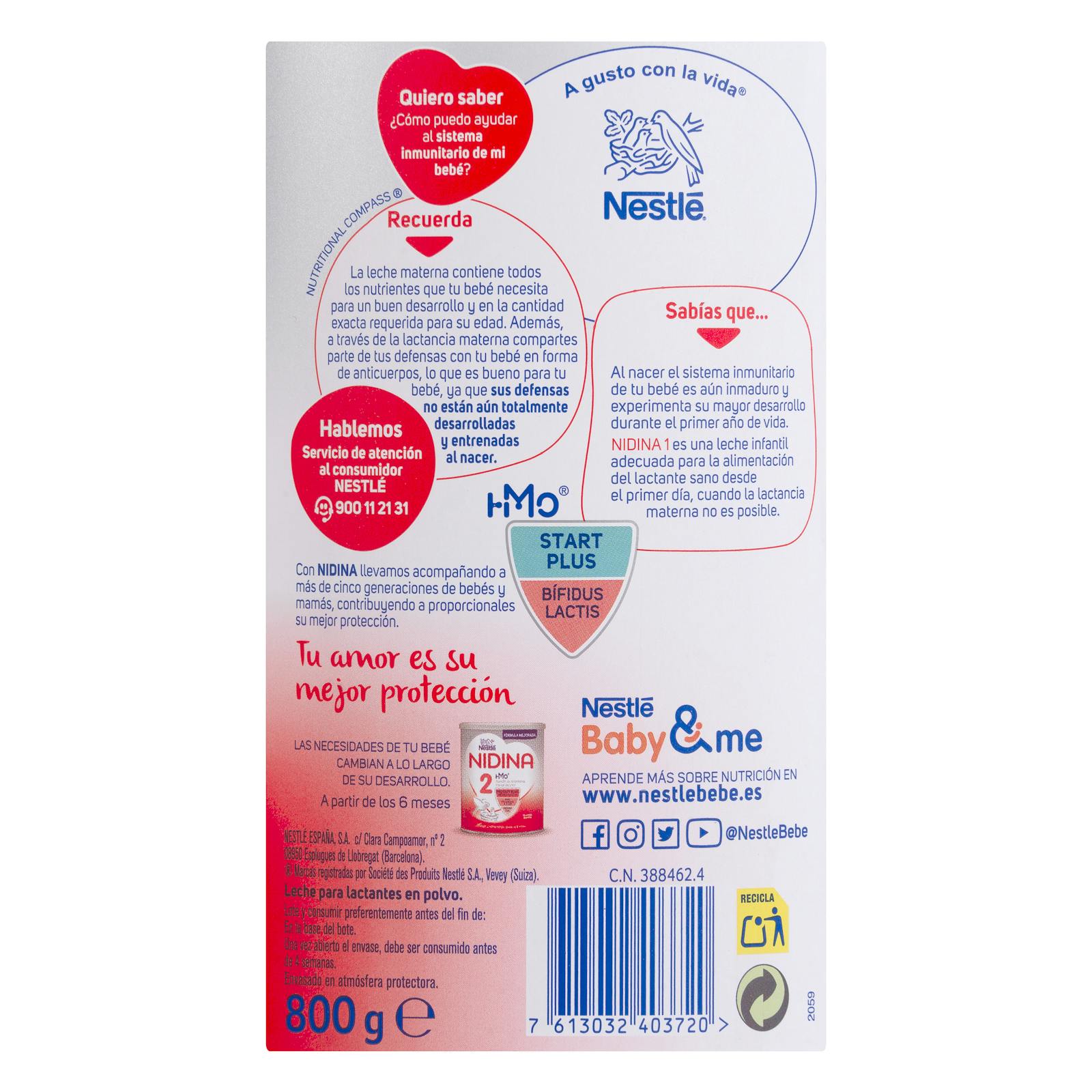 Lait infantile en poudre 1 Nidina Nestlé
