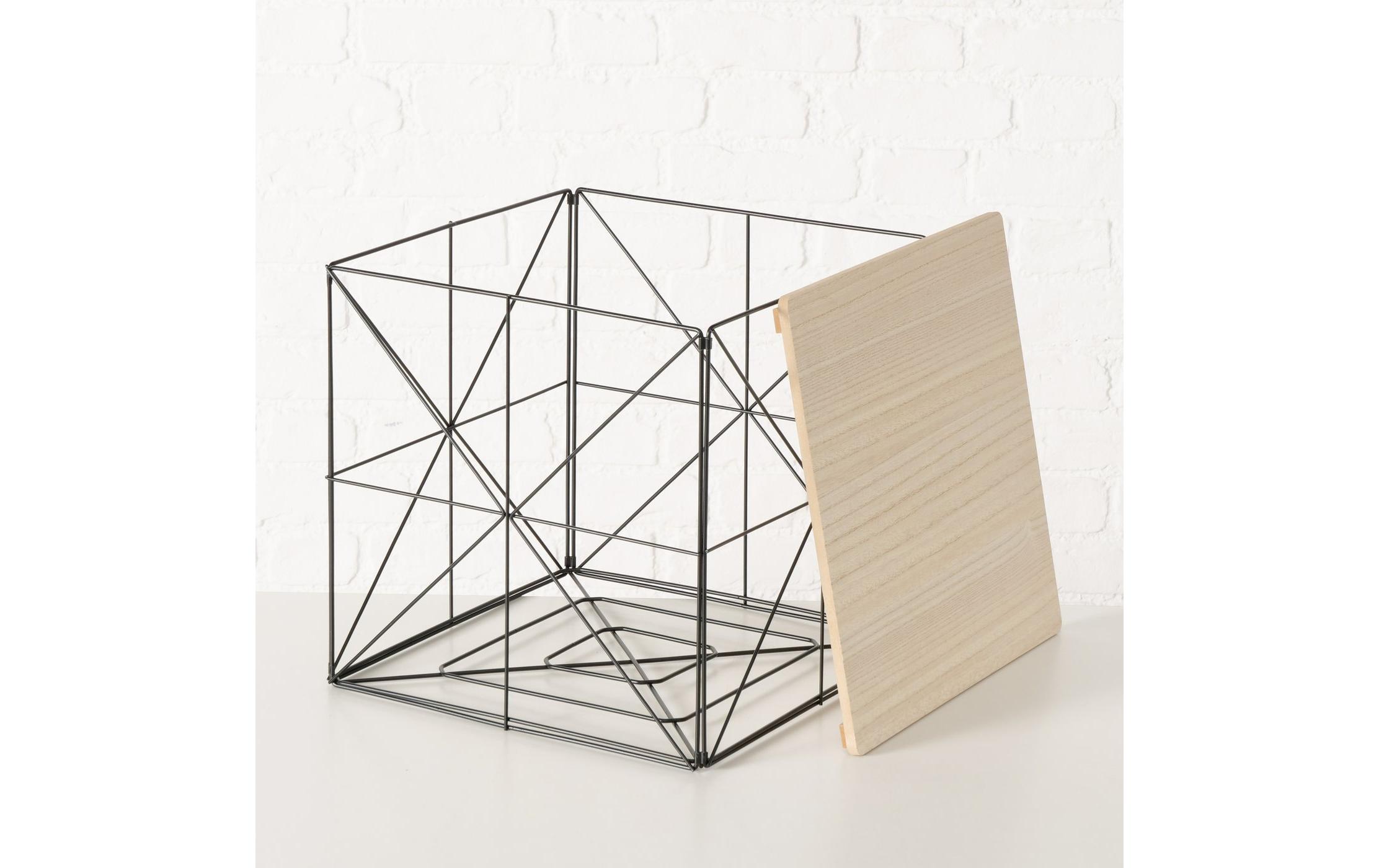 Beistelltisch Kubio 38 x 38 cm, Natur/SchwarzCouchtisch
