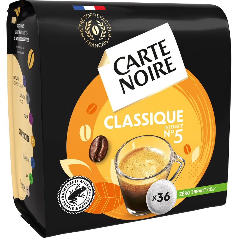 Dosettes de Café Carte Noire Classique N° 5 - Paquet de 36