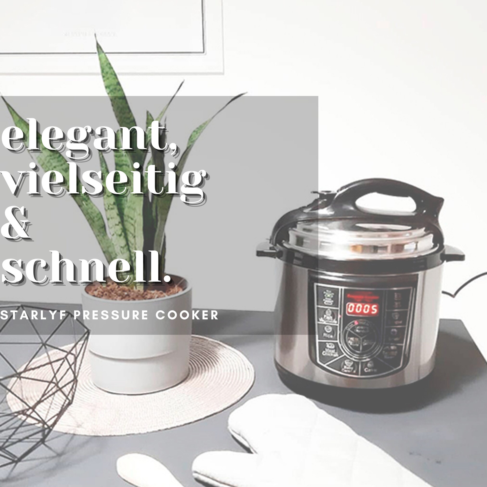 Starlyf® Multikocher - Schnellkochtopf - Reiskocher edelstahl Pressure Cooker