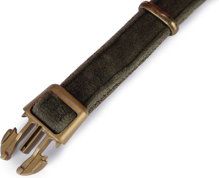 Designed by Lotte hondenhalsband Velura groen 48-70 x 2,5 cm