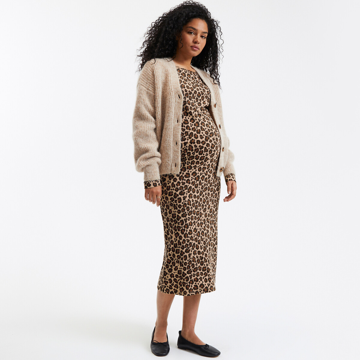 COLEÇÕES LA REDOUTE<br>Vestido de maternidade Tryer, estampa animal