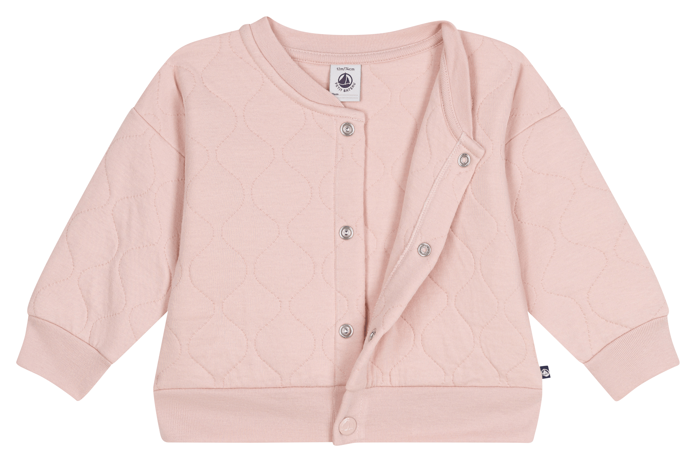 Veste teddy droite en coton mélangé | Rose