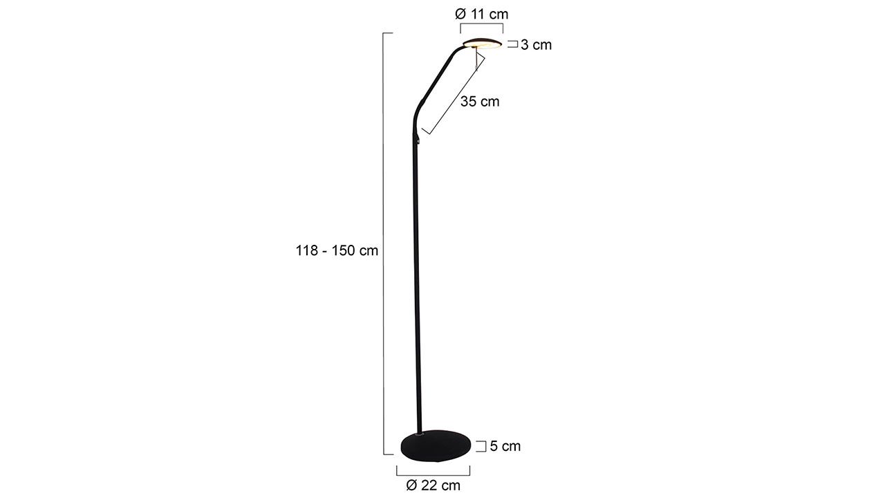 Vloerlamp 7910ZW Zenith B30 x D30 cm