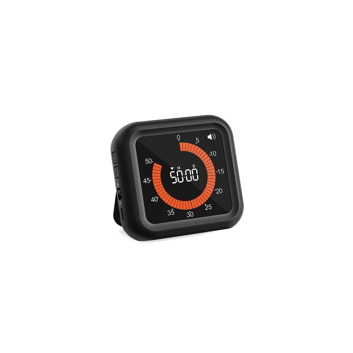 Digital 60-minutters timer med oppladbart batteri og magnetisk bakside