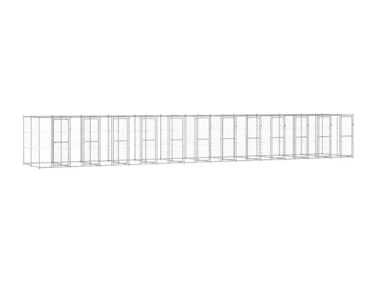 Chenil extérieur cage enclos 1320 x 220 x 180 cm 02_0000419