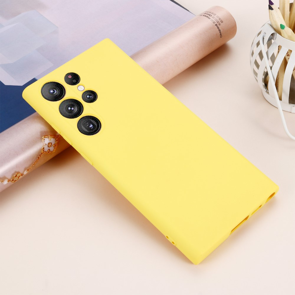 Samsung Galaxy S23 Ultra 5G Silikon Case Hülle - Gelb