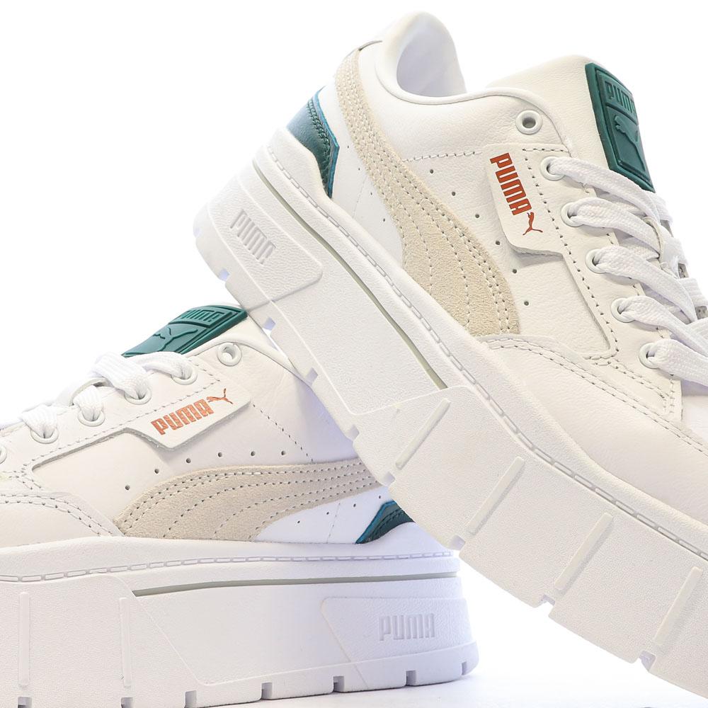 Puma Baskets Blanches/Vert Femme Puma Mayze Stack