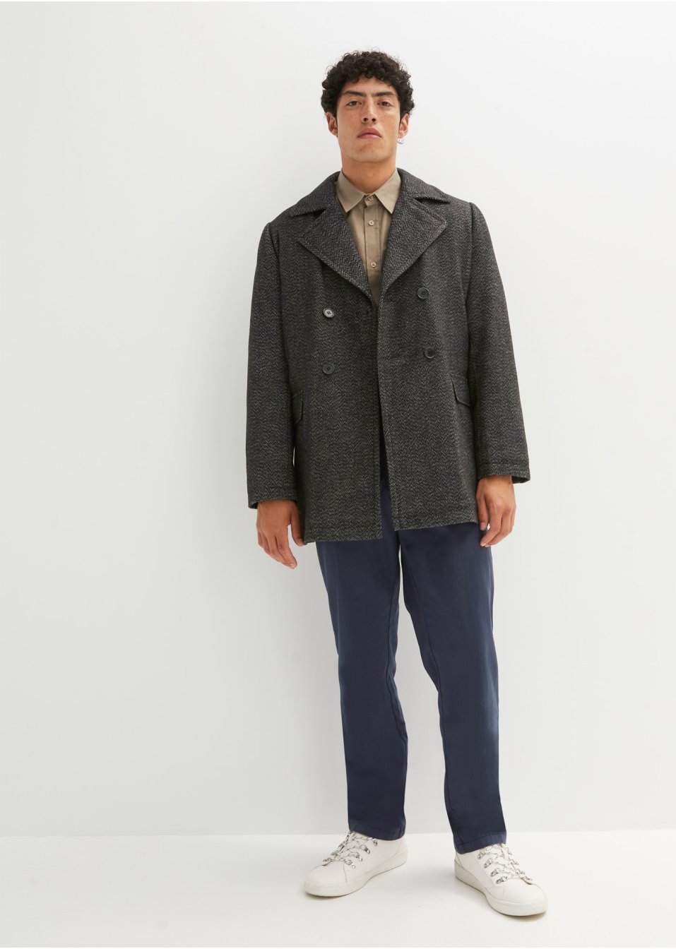 Veste caban en imitation laine
