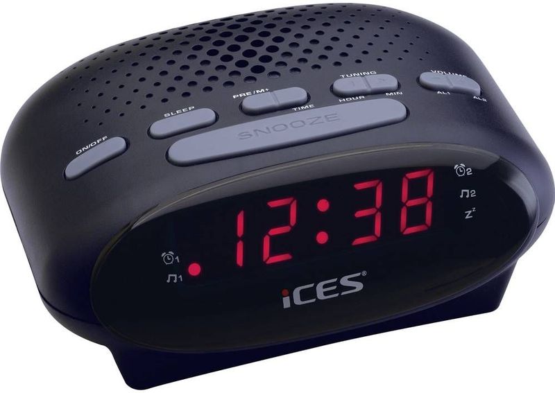 Ices - ICR-210 - Wekkerradio - Zwart