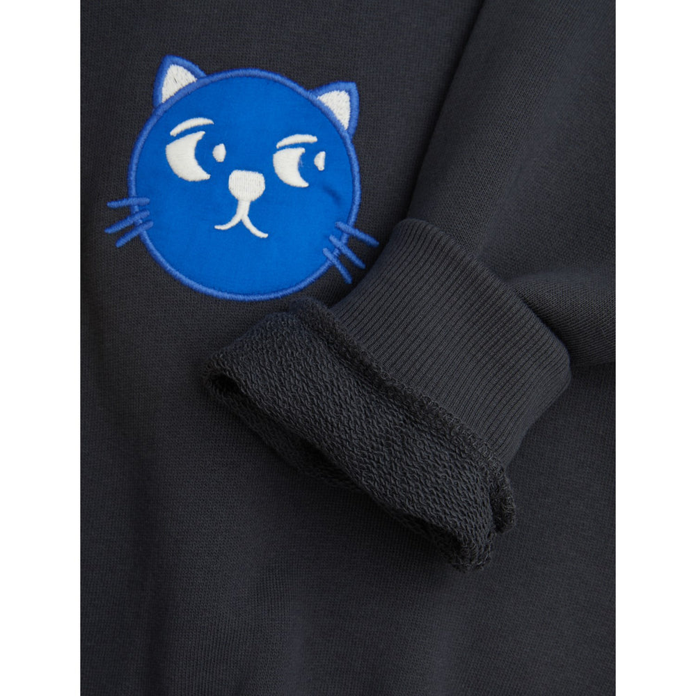 Køb Mini Rodini Black Cool Cats Application Sweatshirt
